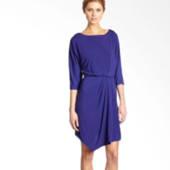 Trina Turk Purple Long Sleeve Midi Dress 12 - Picture 1 of 5
